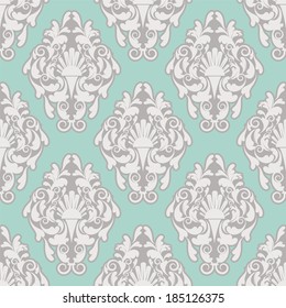 seamless wallpaper. damask pattern. flower background