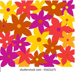 Seamless wallpaper with decorative flower ornamentation.