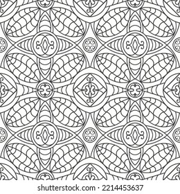 Papel de la pared impecable. Patrón de repetición gráfico decorativo sobre un fondo blanco. Gráficos vectoriales. Para el diseño y la decoración de textiles, papel de envolvimiento, material de revestimiento, carteras y bolsas