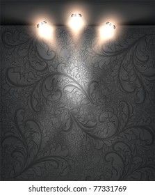 Seamless Wallpaper, Detailed Vector Background with antique and baroque flowers. For spring and summer retro design.