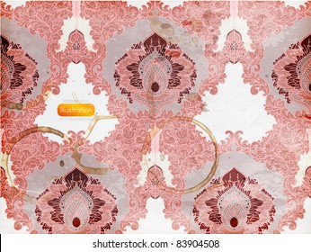 Seamless Wallpaper, Detailed Vector Background with antique and baroque flowers.