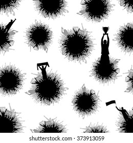 Seamless wallpaper from fans for sports championships 
