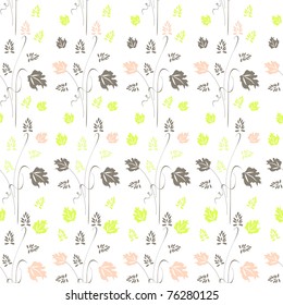 Seamless wallpaper with floral element