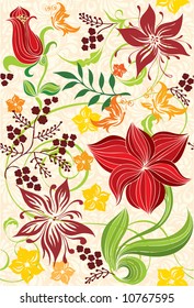 Seamless wallpaper with flower