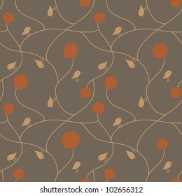 Seamless wallpaper. Flower background