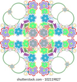 Seamless wallpaper flower pattern