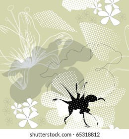 Seamless wallpaper with flowers