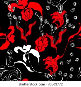 Seamless wallpaper with flowers