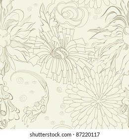 Papel de pared sin soldadura con flores