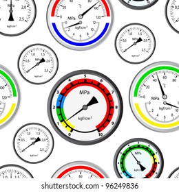 Seamless wallpaper the gas manometer vector background