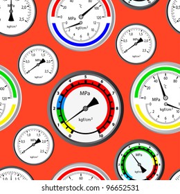 Seamless wallpaper the gas manometer vector background