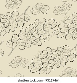 Seamless wallpaper with grapes