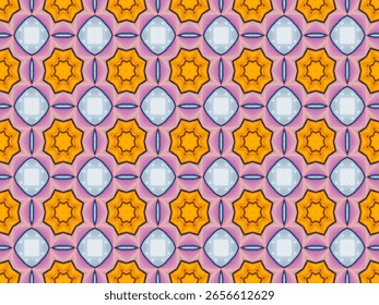 Seamless Wallpaper Graphic Perspective Visual Luxury Design Symmetric Endless Background Decoration Texture Interior Tile Fashion Art Shape Digital Cloth Fabric Geometric Textile Template Pattern.