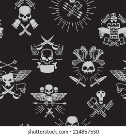 seamless wallpaper with grunge heraldry