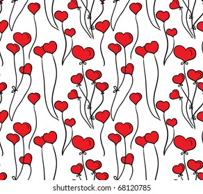 Seamless wallpaper with hearts. Valentine.