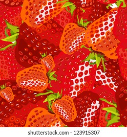 seamless wallpaper for holiday packages featuring berries and strawberry fruit