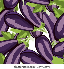 seamless wallpaper for holiday packages featuring vegetable eggplant