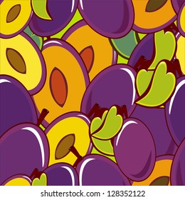 seamless wallpaper for holiday packages featuring berries ripe plum