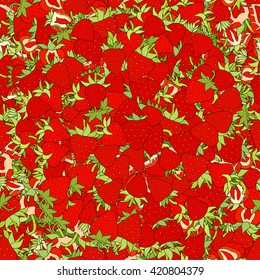 seamless wallpaper for holiday packages featuring strawberry fruit