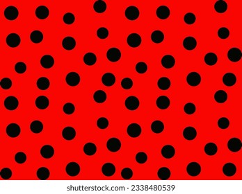 Seamless wallpaper ladybug. Vector continuous