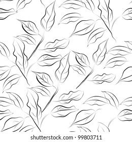 Seamless wallpaper with leaves