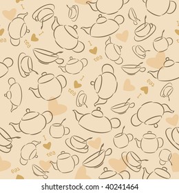 Seamless wallpaper I Love Black Tea