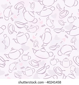 Seamless wallpaper I Love Tea