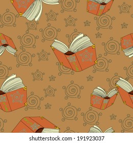 Seamless Wallpaper Magic Book Vector Stock Vector (Royalty Free ...