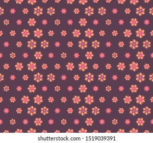 Seamless wallpaper. Mosaic template pattern made of flowers. For any design purposes.
