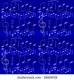 Seamless wallpaper with music notes