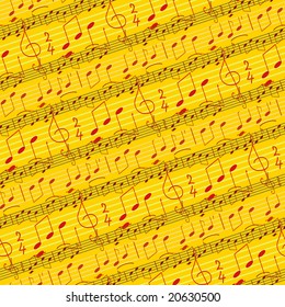 Seamless wallpaper with music notes