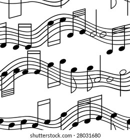 Seamless wallpaper with music notes