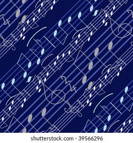 Seamless wallpaper with music notes