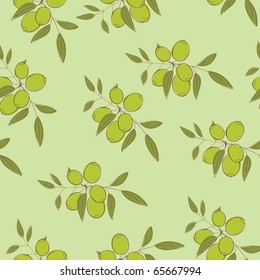 Seamless wallpaper with olives