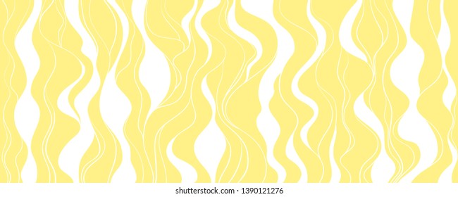 Seamless wallpaper on horizontally surface. Colorful waved pattern. Wavy background. Hand drawn waves