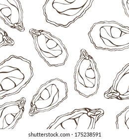 seamless wallpaper with oyster
