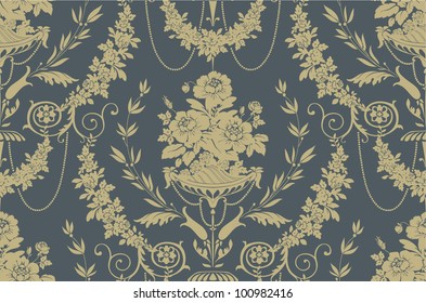 Seamless wallpaper pattern - Shutterstock ID 100982416