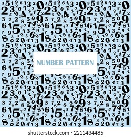 Seamless wallpaper pattern abstract and Classical concept illustration vector numerical and number shape for education