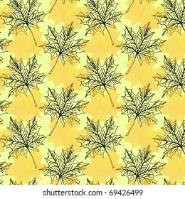 Seamless wallpaper pattern from abstract smooth forms, vector