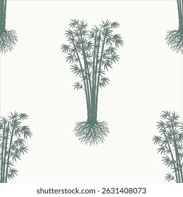 The seamless wallpaper pattern, bamboo pattern, indicates the auspiciousness, vector pattern.