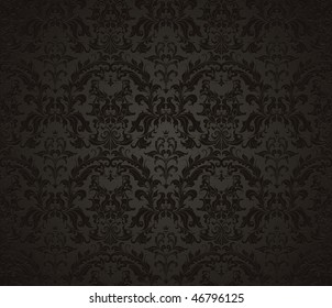Seamless wallpaper pattern, black