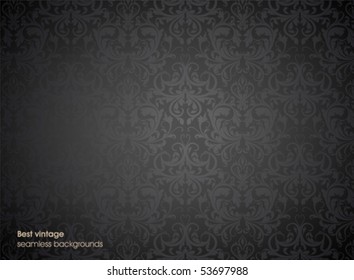 Seamless wallpaper pattern, black