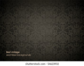 Seamless wallpaper pattern, black