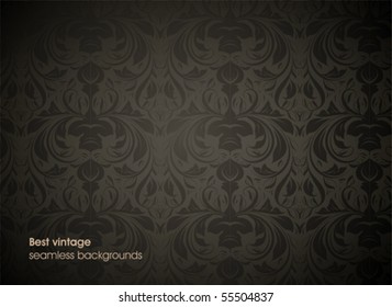Seamless wallpaper pattern, black