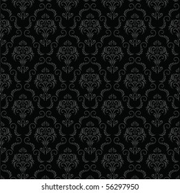 Seamless wallpaper pattern, black