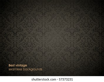 Seamless wallpaper pattern, black