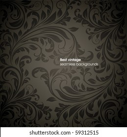 Seamless wallpaper pattern, black