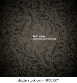 Patrón de papel tapiz sin soldadura, negro