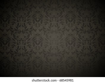 Seamless wallpaper pattern, black