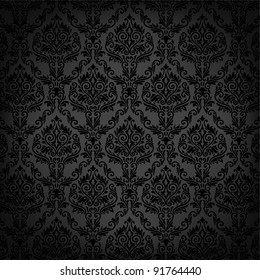 Seamless wallpaper pattern, black